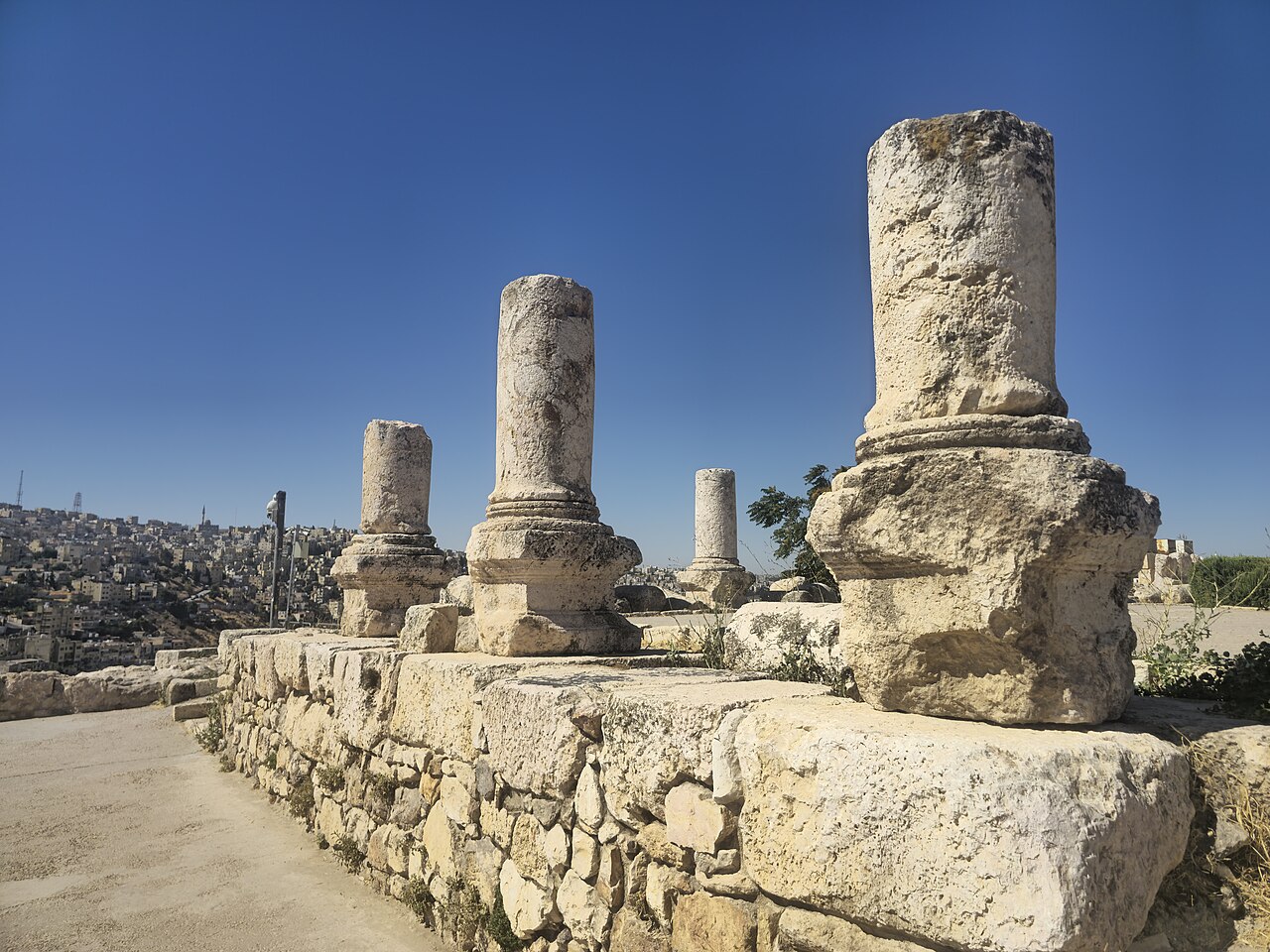 Columns of the Temple of Hercules on the Amman Citadel