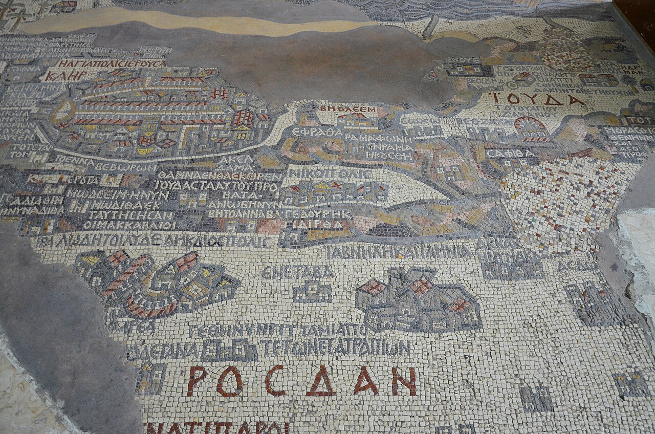 The 6th-century Madaba mosaic map
